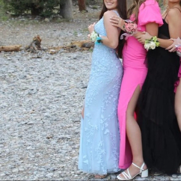 Sherri Hill Blue Formal Dress - Picture 2 of 2